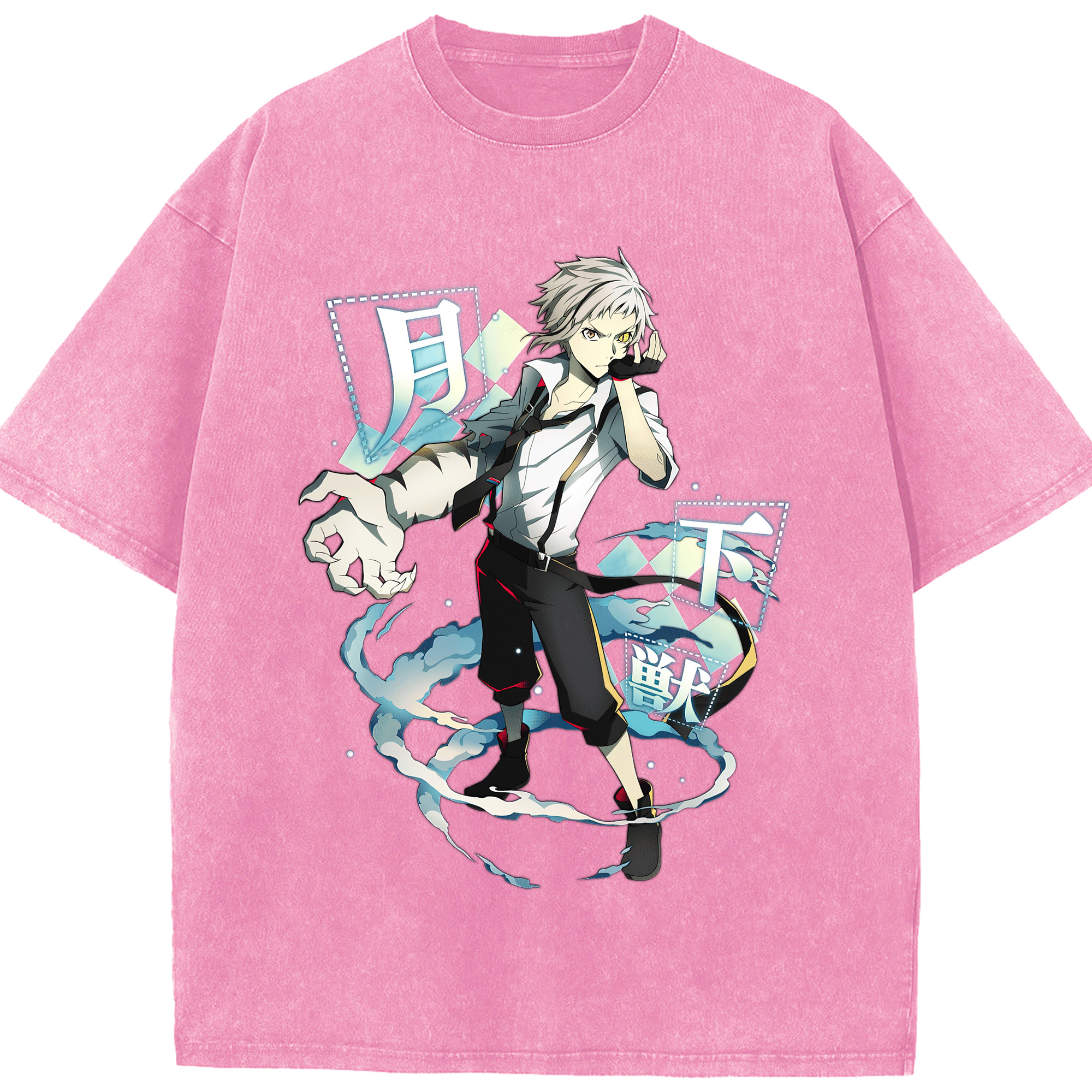 （画像用） 文豪ストレイドッグス Bungo Stray Dogs 綿100% ヴィンテージ風 半袖Tシャツ（フロントプリント）
